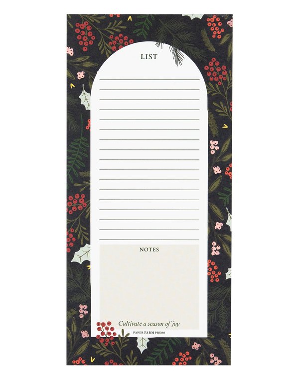 Winter Berries Market List Notepad, 1 of 1