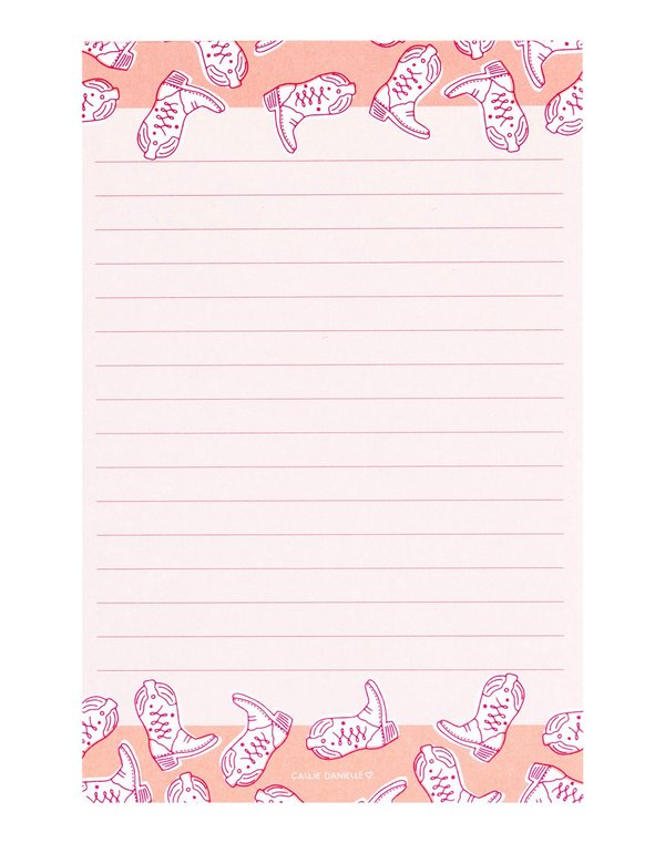 Western Cowgirl Boots Notepad, 1 of 3