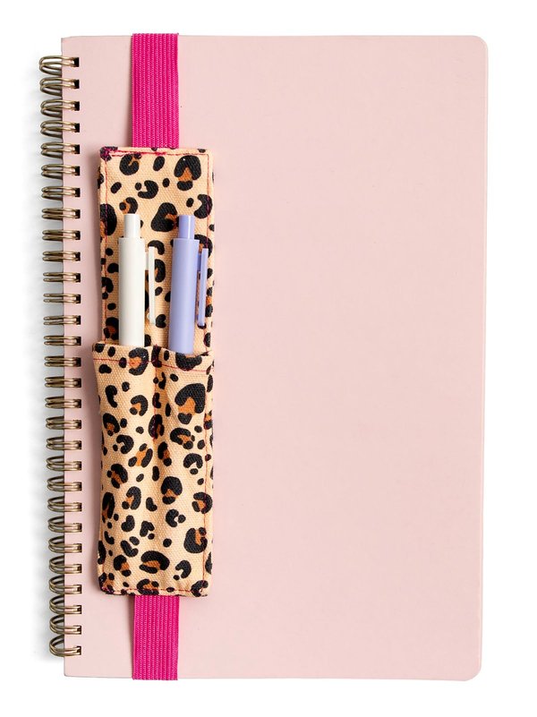 Leopard Print Pen Pouch – Elastic Notebook Pen Holder, 2 of 3
