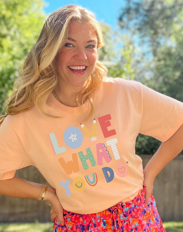 Love What You Do - Callie Tee - Peachy Pink, 1 of 3
