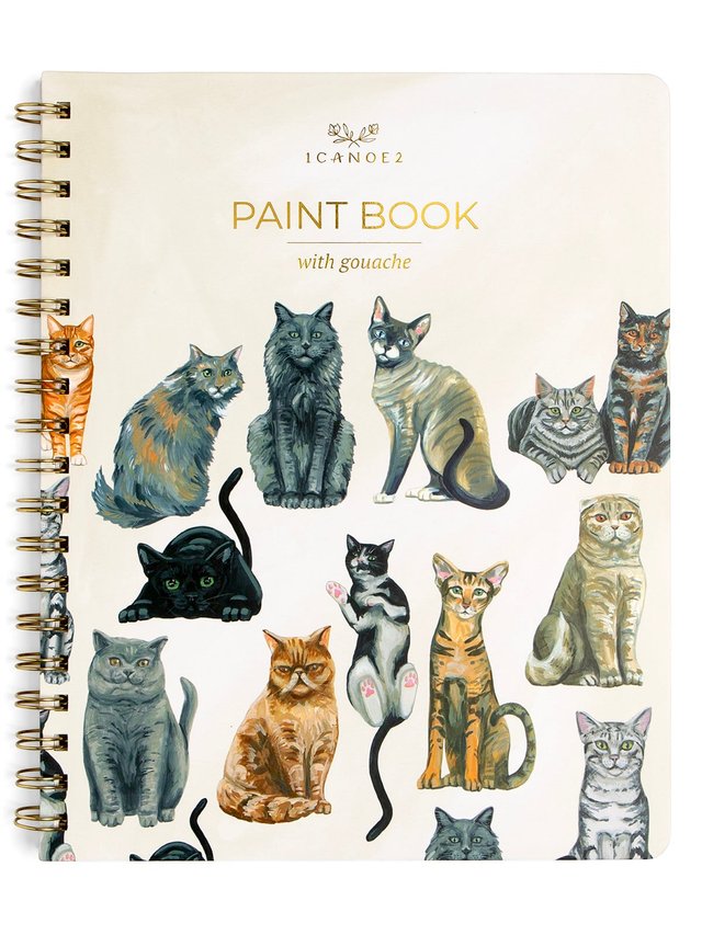 Feline Friends Cats Learn-To-Paint Gouache Paint Book, 5 of 8