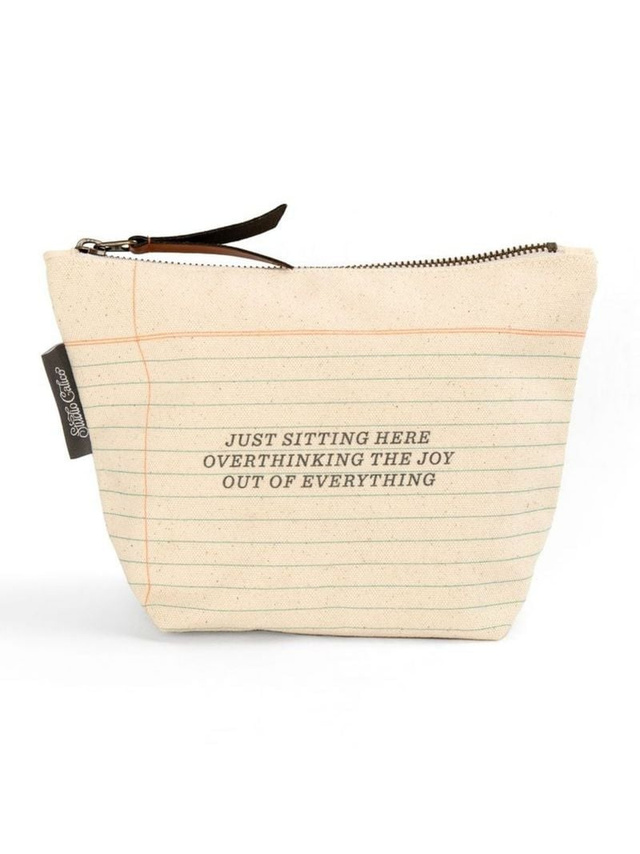 Overthinker Canvas Zip Pouch, 1 of 3