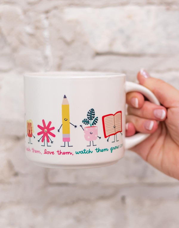 Teach Them Love Them Watch Them Grow Ceramic Mug - Cream, 1 of 7