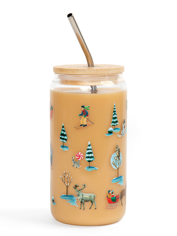 Winter Slopes 16oz Glass Can, 2 of 4