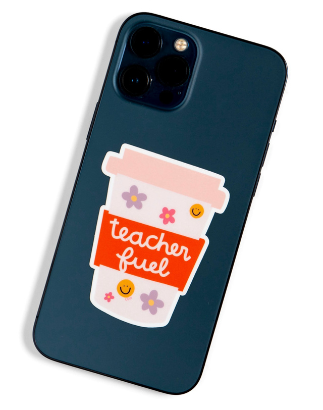 Teacher Fuel Coffee Cup Decal Sticker, 2 of 2