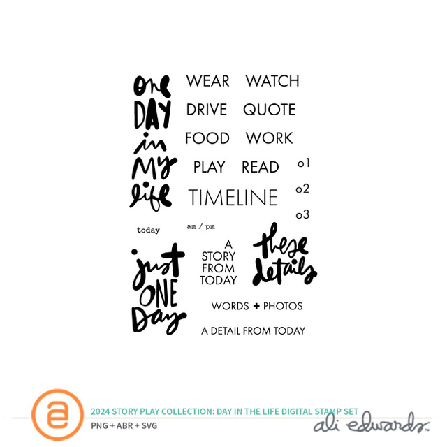 Story Play Day In The Life 2024 Digital Stamp Set, 1 of 1