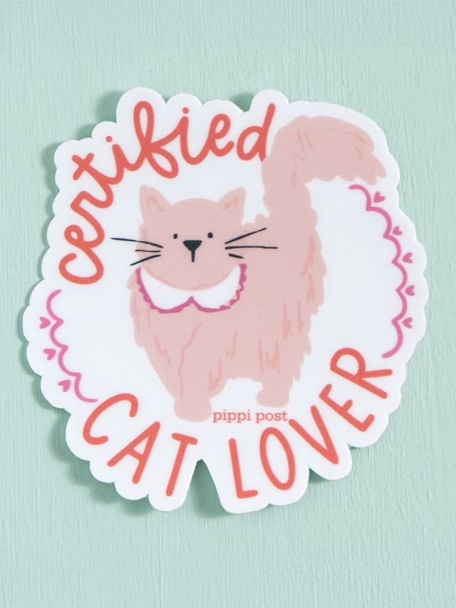 Certified Cat Lover Decal Sticker, 3 of 4