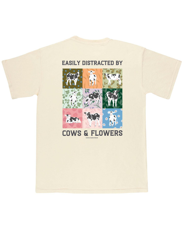 Cows & Flowers Tee - Ivory, 3 of 4