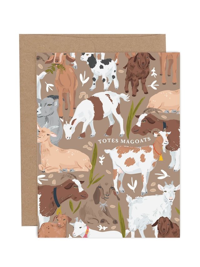 Totes Magoats Greeting Card, 1 of 1