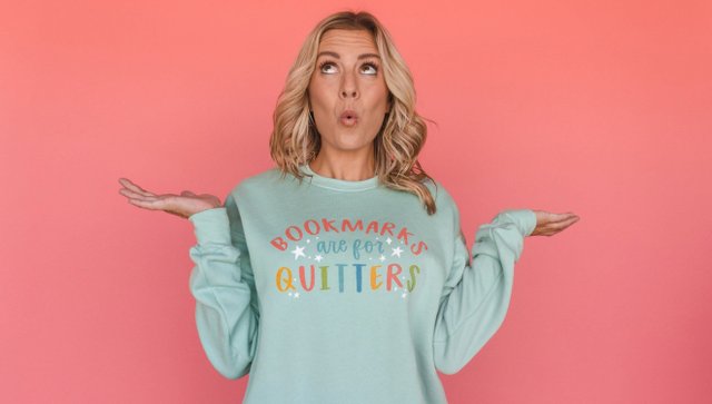 Bookmarks Are For Quitters Sweatshirt, 3 of 4