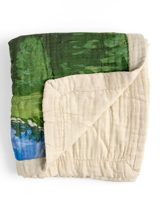 Grand Teton National Park Reversible Landscape Baby Quilt, 2 of 3