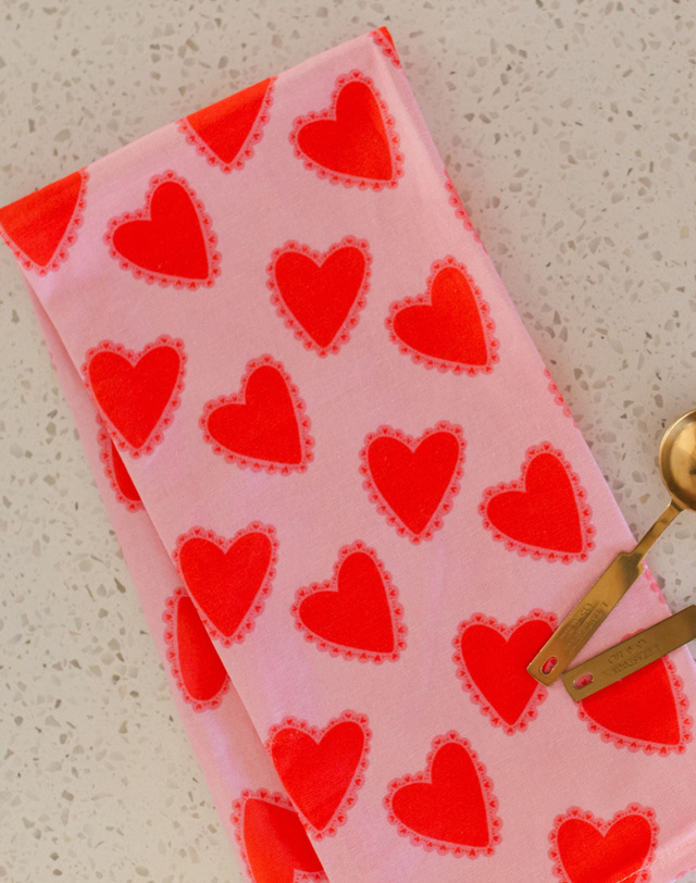 Hearts Tea Towel, 2 of 4