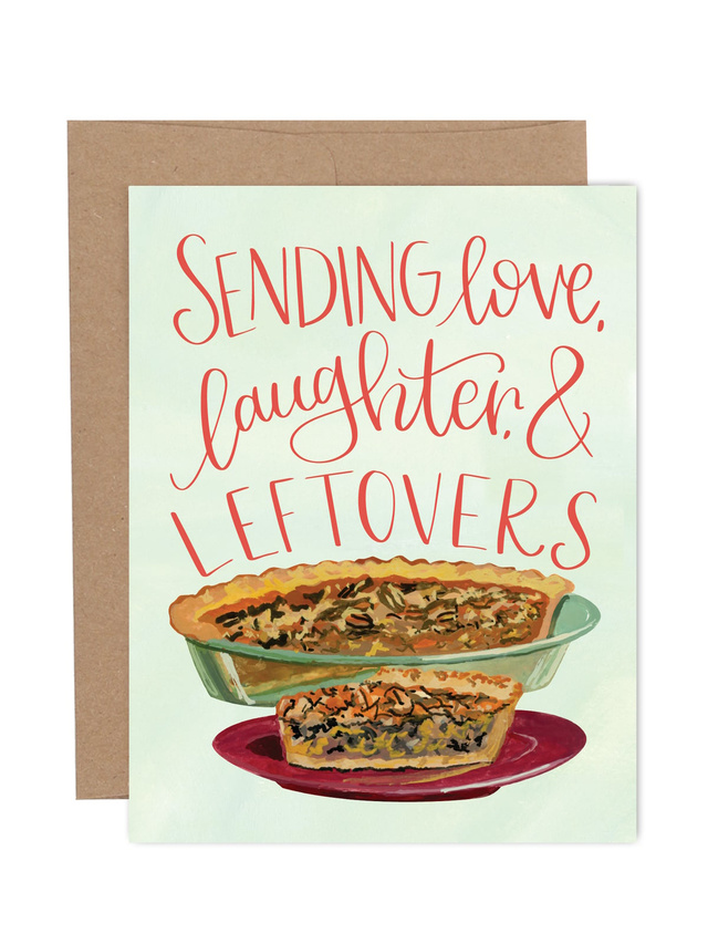 Sending Love, Laughter And Leftovers Greeting Card, 1 of 1