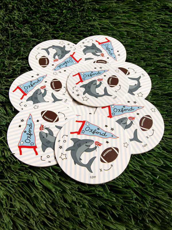 Oxford Football Game Day Paper Coasters - Set of 10, 1 of 3