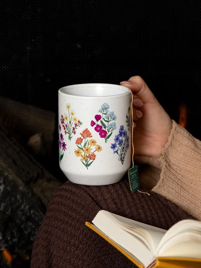 Vintage Blooms Floral 14oz Ceramic Coffee Mug, 2 of 4
