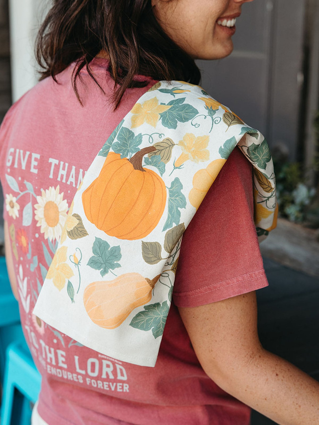 Pumpkin Patch Fall Tea Towel, 4 of 6