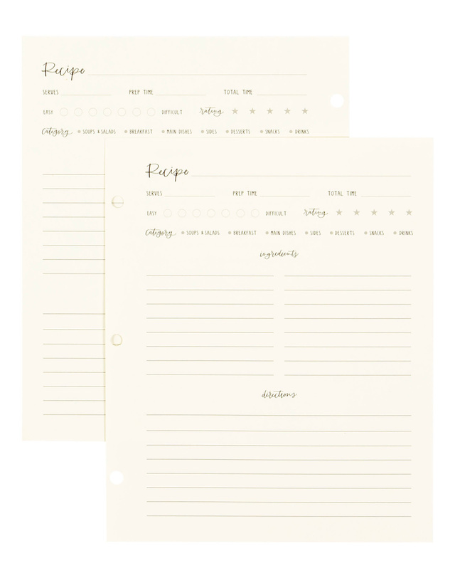 Petite Recipe Page Set, 3 of 3