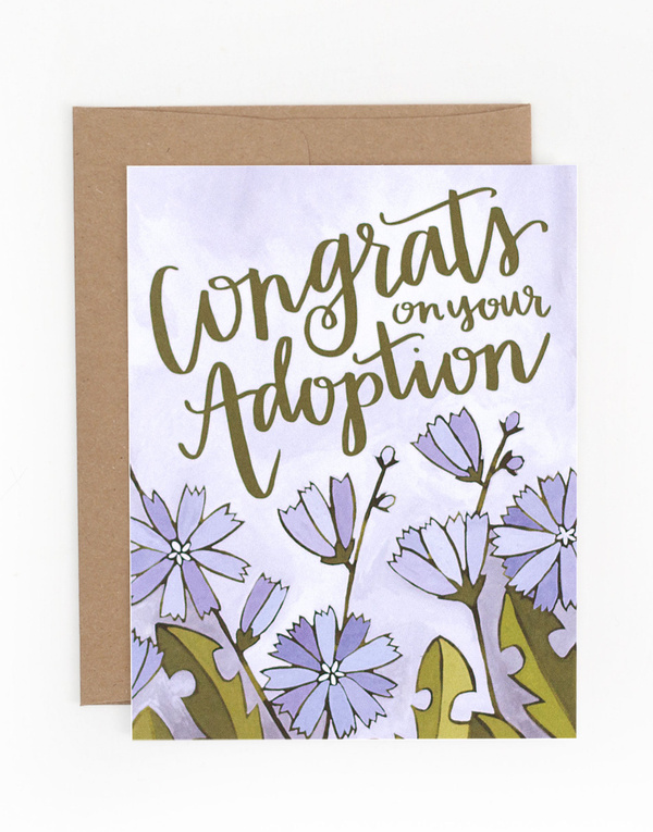 Congrats Adoption Floral Greeting Card, 1 of 1