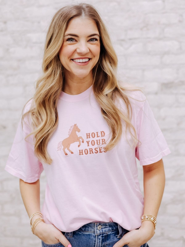 Hold Your Horses Western Tee - Blossom, 2 of 4
