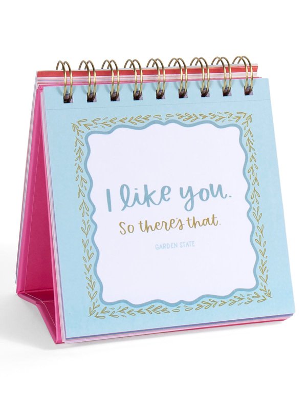 52 Weeks of Rom Com Quotes Desk Flip Calendar, 6 of 7