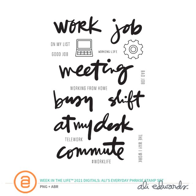 Week In The Life™ 2021 Work 4×6 Digital Stamp Set, 1 of 1