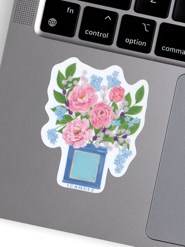 Flower Vase Vintage Blooms Decal Sticker, 2 of 3