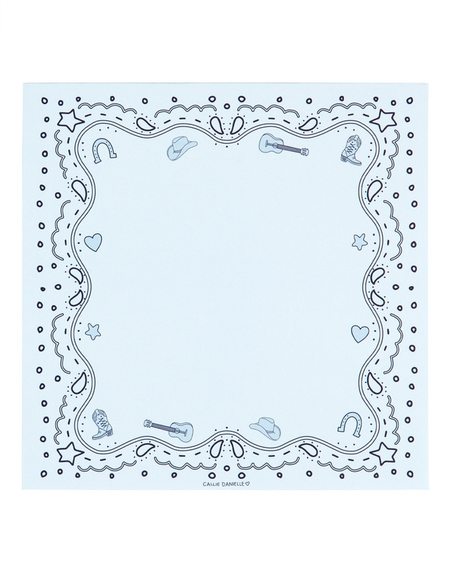 Blue Bandana Western Notepad, 1 of 2