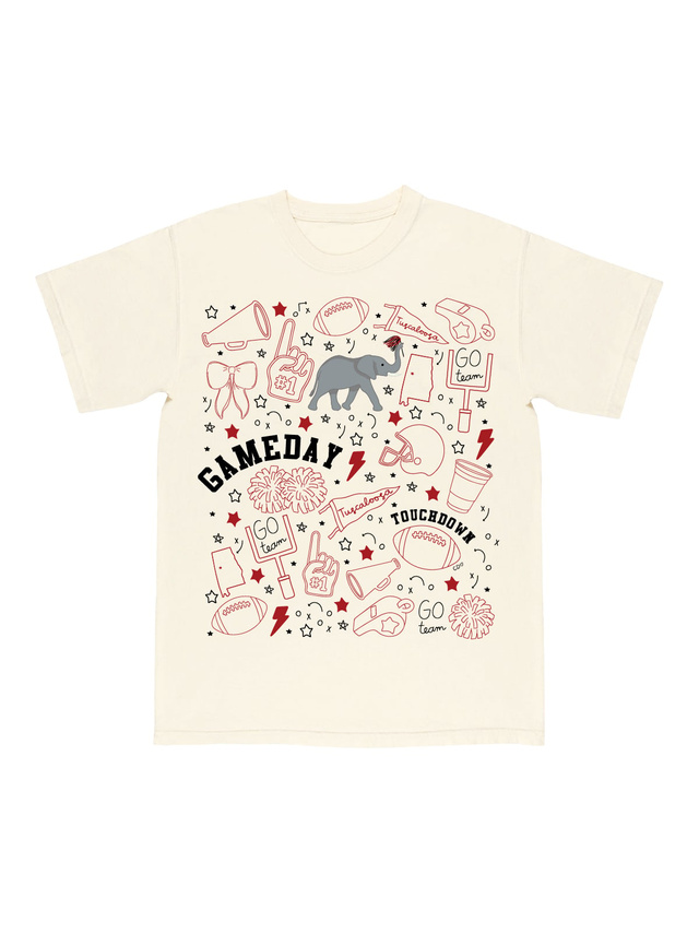 Tuscaloosa Football Game Day Tee - Ivory, 6 of 7