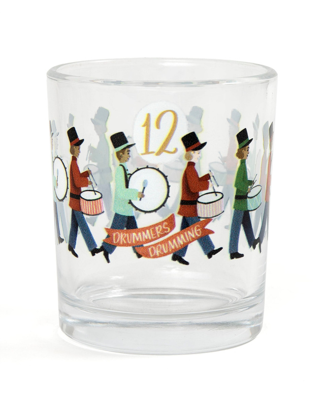 Twelve Drummers Drumming 7.5oz Short Juice Glass, 3 of 3