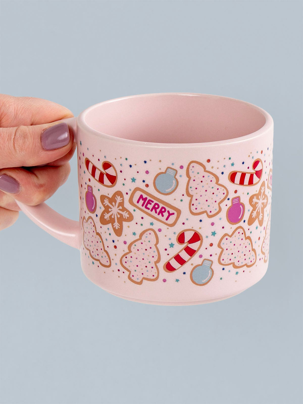Holiday Cookies Christmas Large Ceramic Mug, 1 of 2