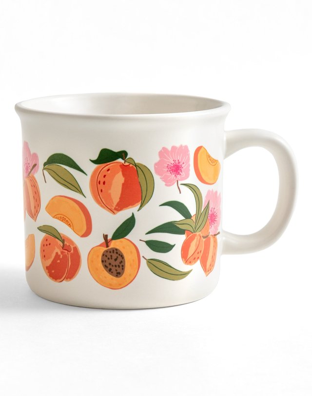 Peach Blossom 14oz Ceramic Coffee Mug, 3 of 4