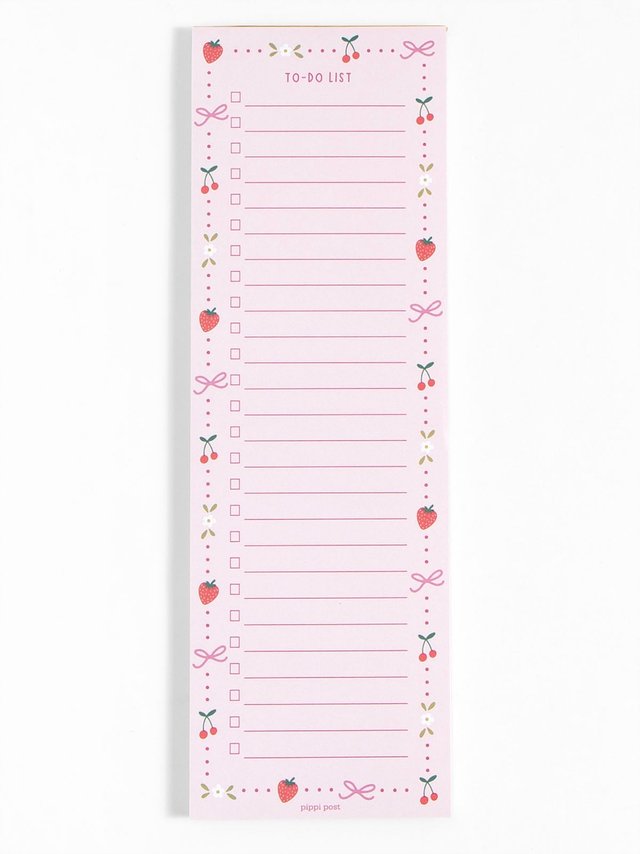 Berries & Bows 4×12 To Do Notepad, 1 of 2