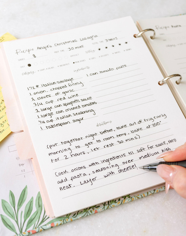 Petite Recipe Page Set, 1 of 3