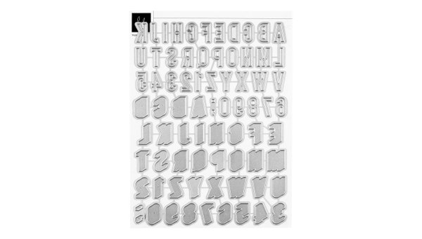 Metal Die Set : Bold Shadow Alphabet, 1 of 2