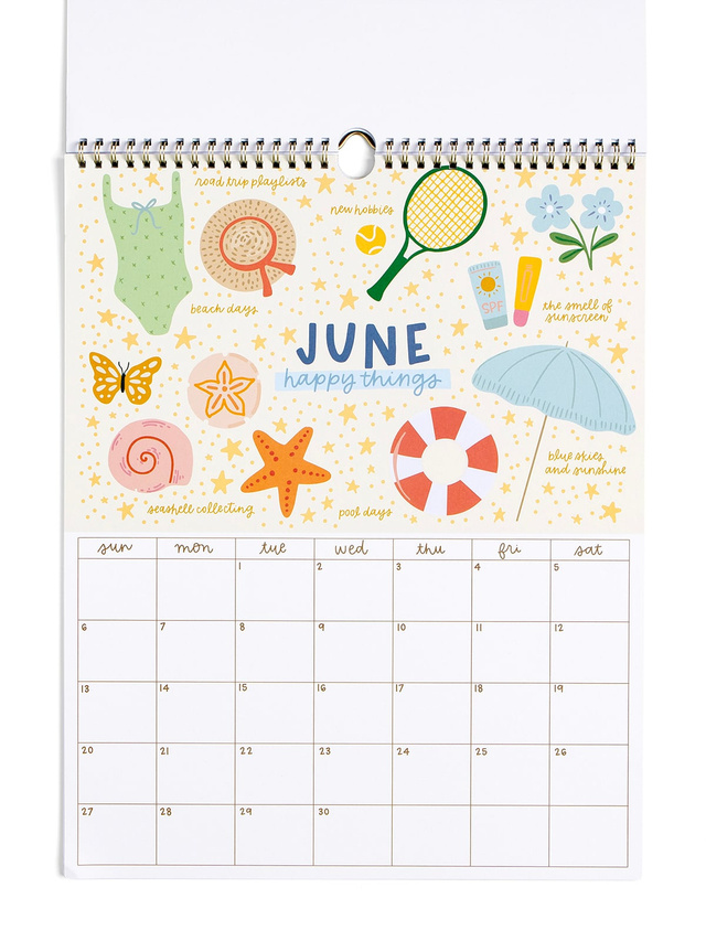 Year of Happy 2027 Spiral Hanging Wall Calendar, 9 of 10