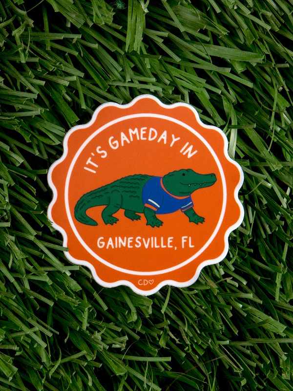 Gainesville Football Game Day Mascot Decal Sticker, 1 of 4