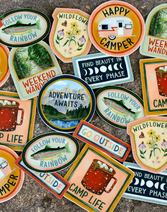 Wildflower Badge Decal Sticker, 4 of 5