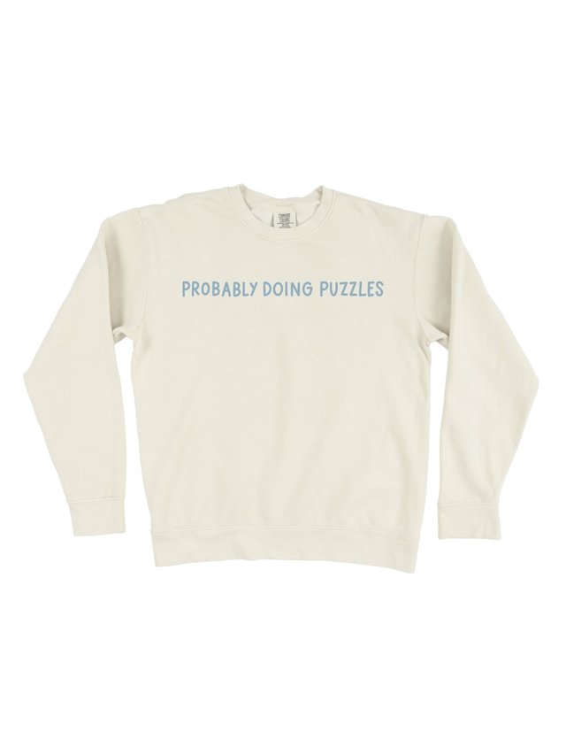 Puzzle Queen Sweatshirt - Ivory, 3 of 4