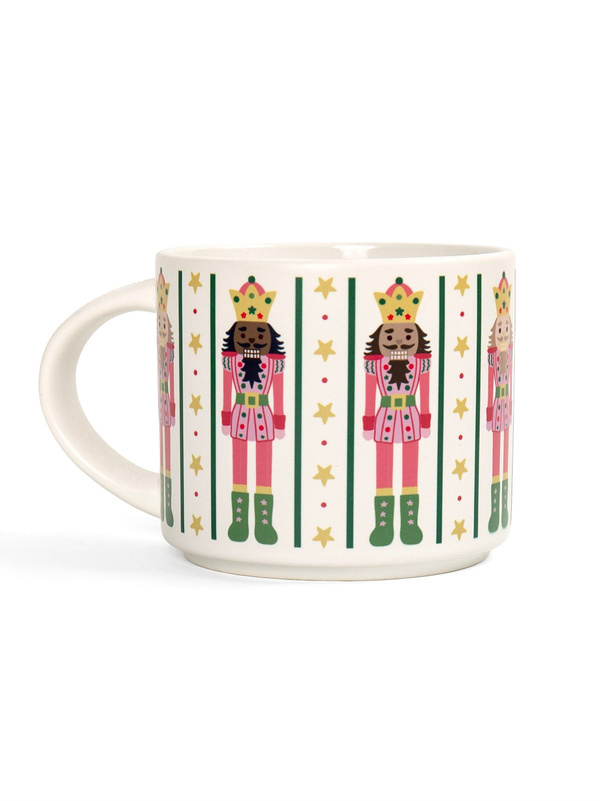 Nutcracker Christmas Large Ceramic Mug - Cream, 3 of 6