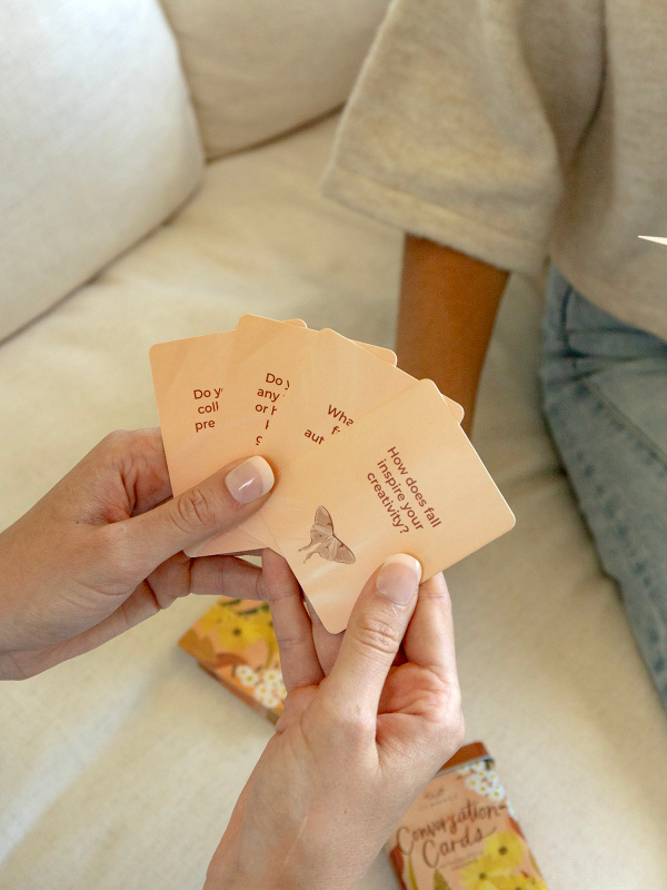 Cozy Conversation Starters - Deck of Cards + Storage Tin, 3 of 4