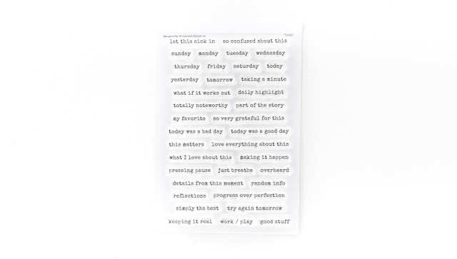 Stamp Set : 4×6 Week In The Life Phrases, 1 of 2