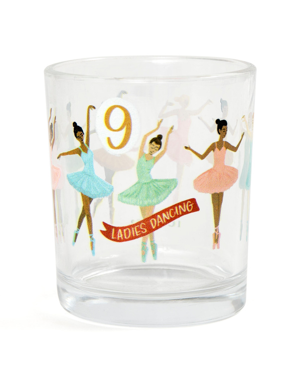 Nine Ladies Dancing 7.5oz Short Juice Glass, 3 of 3