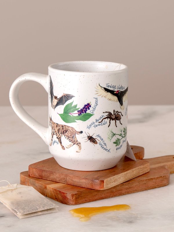 Midnight Flora & Fauna 14oz Ceramic Coffee Mug, 1 of 4