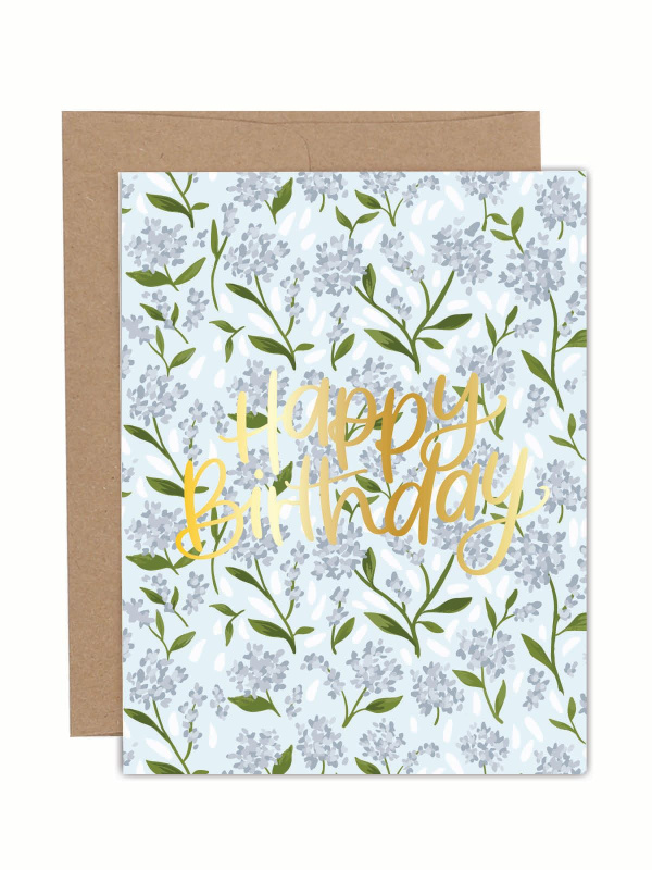 Happy Birthday Hydrangeas Greeting Card, 1 of 1