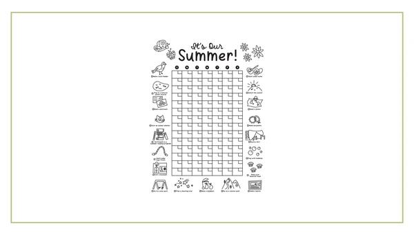It's Our Summer Undated Printable Calendar Poster, 2 of 2