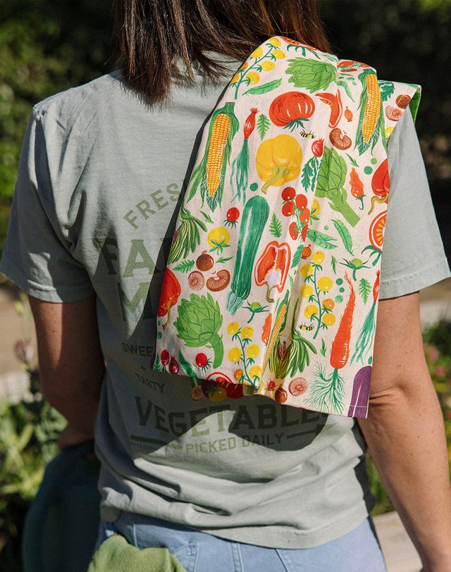 Vegetable Farmers Market Tea Towel, 3 of 8