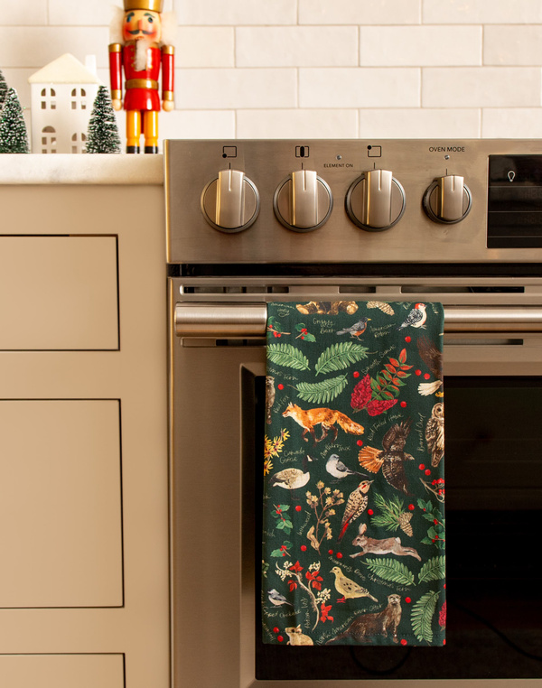Winter Flora & Fauna Kitchen Towel, 2 of 4