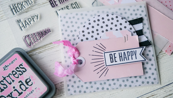 Stamp Set : 6×8 Be Happy Pennant Flags, 5 of 6
