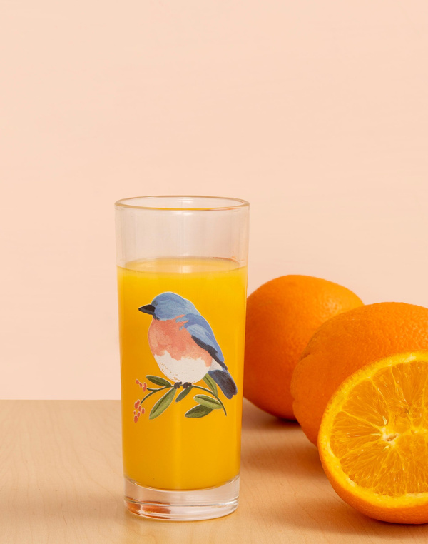 Eastern Bluebird Tall Juice Glass, 1 of 2