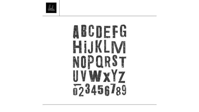Digital Textured Alphabet 6×8 Stamp Set , 1 of 1